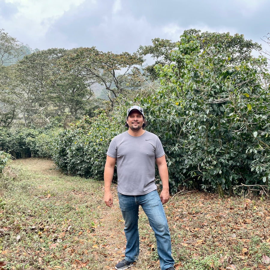 Jose Hernán Girón at his farm, La Alondra, in Lepaterique, Honduras