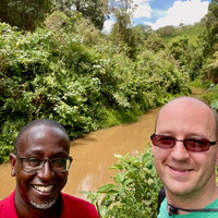 Dr. Brian Gakunga and Roland Glew at the Kiriga Estate in Gatanga, Muranga, Kenya
