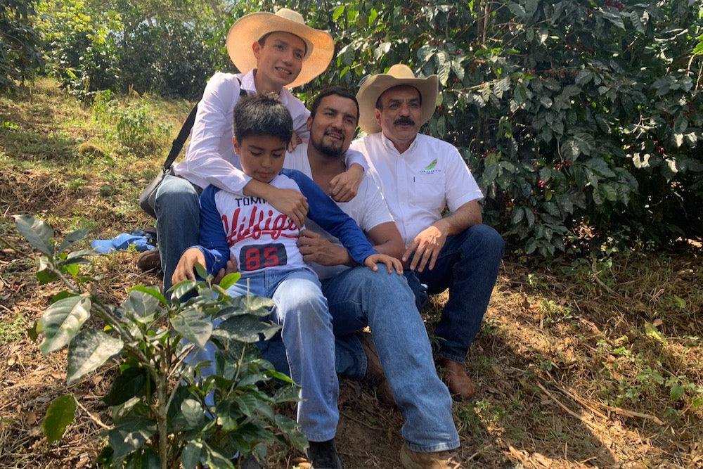 Members of the Reyes family on their farm El Limon in Palencia, Guatemala